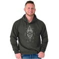 thumbnail image 5 of Fish Triangle Compass Spirit Animal Hoodie Sweatshirt Women Men Brisco Brands 4X, 5 of 6