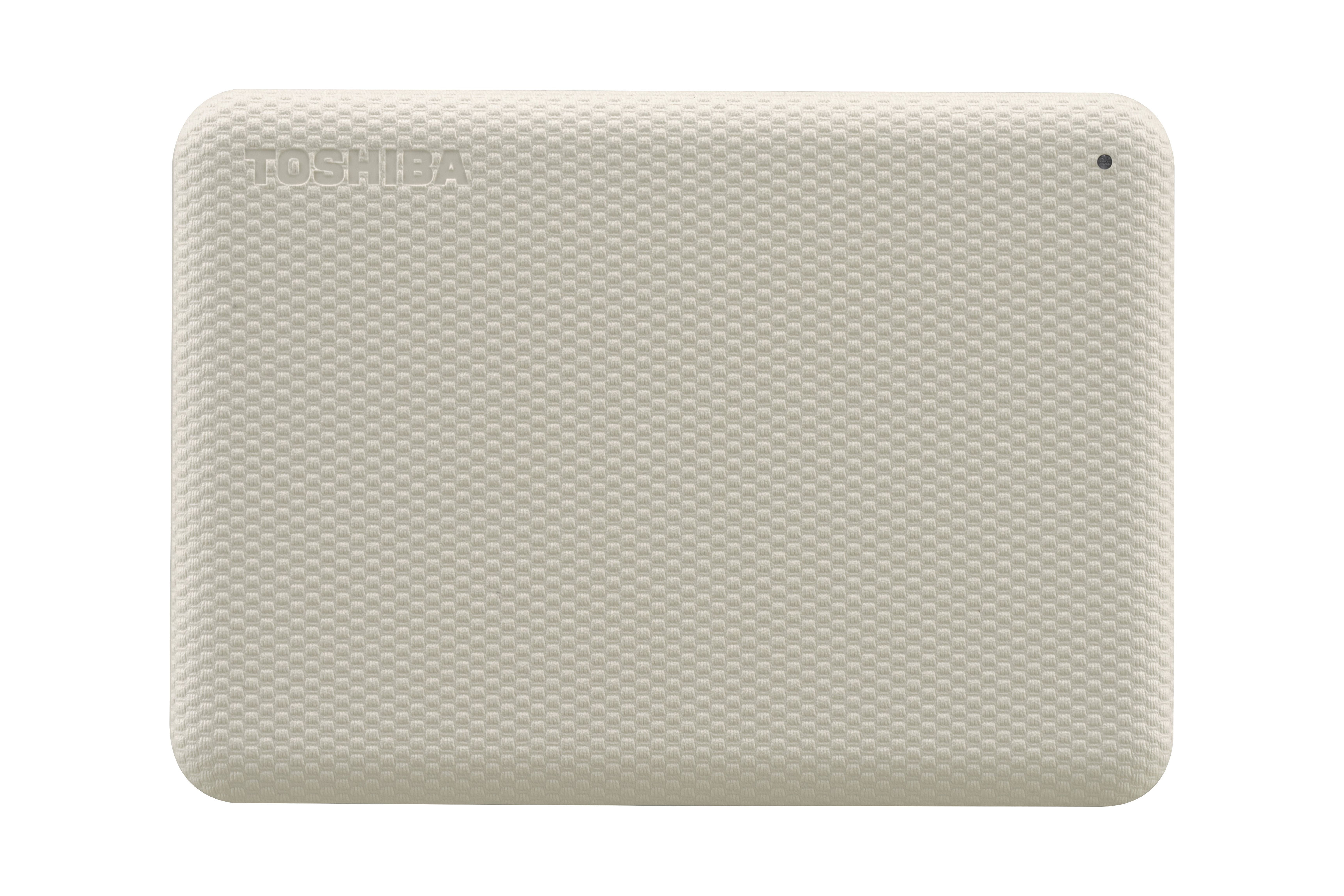 Advance - USB-C USB both Toshiba Portable Hard CANVIO 2TB External Plus White Drive (Includes Cables) - USB-A 3.0 and