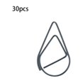thumbnail image 3 of 30 Pieces Paper Clip Cute Water Drop Shape Photo Poster Simple Style Solid Color Office School Note Book Photo Clamp Bookmark Black, 3 of 9