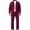#239-Wine, variant on Men's Waffle Knit Two Piece Outfit Lapel Collar Button Jacket And Drawstring Pants Matching Suit Green S Gift