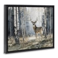 thumbnail image 2 of Stupell Industries Rustic Lodge Lone Stag in Birch Forest Black Floating Frame Canvas Art, 21 x 17, by Franklyn Gregory, 2 of 8