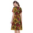 thumbnail image 2 of Bixox Robe d'Été à Manches Courtes pour Femmes Robe Ample Longueur Genou avec Poches-Tournesol, 2 of 7