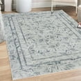 thumbnail image 1 of Leaf Decorative Rug, Abstract Neutral Tropical Leaves Exotic Island Palm Hawaiian Jungle Design, Quality Carpet for Bedroom Dorm and Living Room, 6 Sizes, Blue Grey, by Ambesonne, 1 of 4