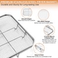 thumbnail image 4 of Vesteel Stainless Steel Air Fryer Basket Set of 2, 15.4" x 11.4" Oven Crisper Basket for Baking, Roasting & Healthy Cooking, Dishwasher Safe, 4 of 7