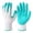Cyan, variant on Gardening Gloves Rubber Coated Protective Yard Work Gloves for Women Men Breathable Knit Hand Protection for Weeding Planting Purple
