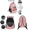 thumbnail image 6 of Jeiento Mushroom Panda Backpack And Lunch Box Set for Girls Elementary Kids 5 Piece 16 Inch Water-Resistant Polyester School Backpack Set with Padded Adjustable Straps, 6 of 6