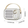 thumbnail image 6 of Bluetooth Speaker - Portable Wireless FM Radio, Mini Retro Designed, Hands-Free Calling for Home, Outdoor, Camping, Gift, 6 of 6