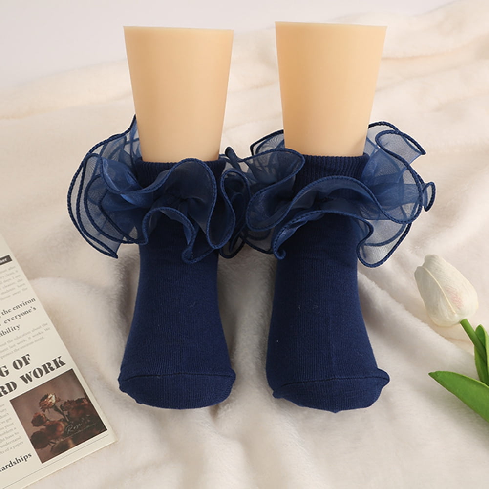Ruffle Ankle Socks Lace Frilly Socks Fashion Women Girls Princess Socks
