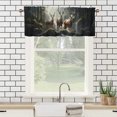 thumbnail image 3 of Wildlife Deer Curtain Valance for Kitchen Hunting Foggy Forest Waterfall Elk Animal Window Valance for Living Room Bedroom, Kitchen Valance Rod Pocket Window Curtain 54 by 18 in, 1 Panel, 3 of 6
