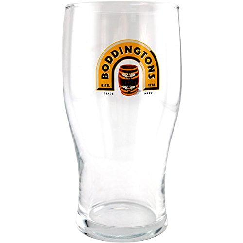1 Pint Tulip Beer Glass With Ice Hockey Player Design 