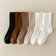 thumbnail image 4 of KyCheLot Womens Socks 6 Pairs Daily Casual Solid Color Thin Comfy Crew Socks, 4 of 6