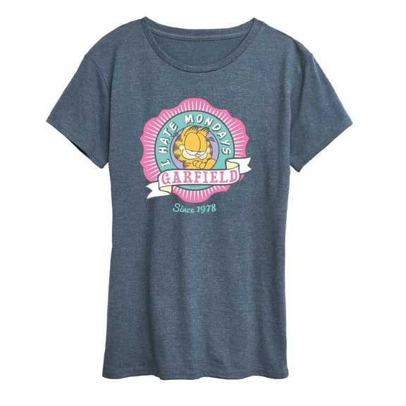 Garfield - I Hate Mondays Badge - Women's Short Sleeve Graphic T-Shirt