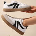 thumbnail image 5 of CHICVOMEY Vintage Sneakers for Women Casual Lace-Up Walking Sneakers Fashion Women Sneakers with Memory Foam Insole Non-Slip Tennis Shoes, 5 of 9