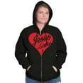 thumbnail image 4 of Jesus Christ Love Christian God Cross Womens Plus Size Graphic Zipper Hoodie Brisco Brands 2X, 4 of 5