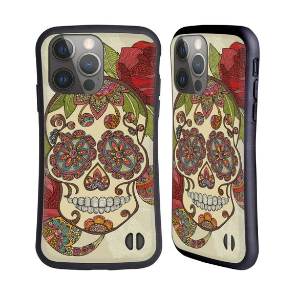 Head Case Designs Officially Licensed Valentina Bloom Sugar Skull Hybrid Case Compatible with Apple iPhone 14 Pro