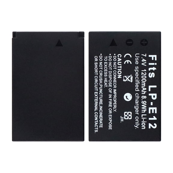 KIQ LP-E12 Replacement Battery for Canon Mirrorless Cameras, 7.4V 1200mAh Li-Ion Rechargeable Battery