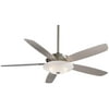 minka-aire f598-bn, airus, 54" ceiling fan with light, brushed nickel