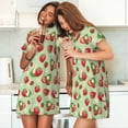 thumbnail image 4 of Fotbe Strawberry Floral Bata de Dormir para Mujer con Estampado, Camisón de Algodón de Manga Corta, Ropa de Dormir Casual, 4 of 6