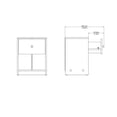 thumbnail image 6 of Home Square 2 Piece 1 Drawer Nightstand Set in Jackson Hickory, 6 of 11