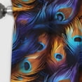thumbnail image 3 of Designart "blue and purple Vibrant Peacock Feather I" Animal Print Blackout Curtain Single Panel, 3 of 4