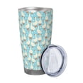 thumbnail image 2 of Fotbe White Geese and Flower Pattern 20 oz Tumbler Stainless Steel Vacuum Insulated Coffee Ice Cup Double Wall Travel Flask Leak-proof Coffee Cup-Without Straw, 2 of 8