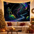 thumbnail image 3 of Surreal Cosmic Deep With Dark Black Space Scattered, Mystical Fantasy for Space Lovers, Galaxy Room Decor, Graduation Gift, Tapestry Wall Hanging for Bedroom and Dorm, 3 of 7