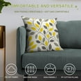 thumbnail image 4 of Yellow And Gray Leaves Modern Art Pillow Covers,Yellow And Gray Leaves Modern Art Throw Pillow Covers 18"×18" ,Living Room Sofa Couch Pillow Covers,Decorative Pillow Covers, 4 of 7