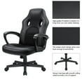 thumbnail image 6 of Vineego High Back Office Chair Faux Leather Gaming Racing Chair Ergonomic Adjustable Swivel Executive Chair, Black, 6 of 11