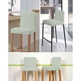 thumbnail image 5 of Sage Green Buffalo Plaid Bar Stool Covers Set of 2, Farmhouse Green White Checkered Stretch Washable Bar Chair Covers with Backs, Removable Pub Counter Height Chair Cover for Kitchen Dining Room Cafe, 5 of 7