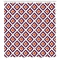 thumbnail image 3 of Ambesonne Geometric Shower Curtain, Triangles Art Print, 69"Wx84"L, Plum Marigold White, 3 of 3