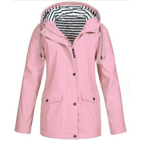 Chaqueta cortavientos con capucha para mujer, abrigo de escalada, impermeable, para lluvia, tops