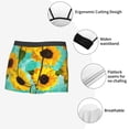 thumbnail image 3 of Fotbe Yellow Sunflowers With Green Leaves Calzoncillos Tipo Boxer con Bolsa de Soporte Total para Hombre, X-Temp Fresco, Transpirable y de Secado Rápido-X-Large, 3 of 5