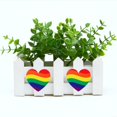 thumbnail image 3 of 500pcs Gay Pride Stickers Rainbow Heart Shaped Labels LGBT Adhesive Stickers, 3 of 11