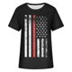 thumbnail image 4 of Blusa de manga corta con estampado de cuello redondo informal para mujer a la moda, Tops de verano Fridja ghk4945, 4 of 4