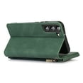 thumbnail image 5 of SaniMore Samsung Galaxy S22 Plus Case (6.6" 2022) with Zipper Wallet & Wrist Strap & Magnetic Closure Card Slots Kickstand Slim Full-around Protective Business Cover for Galaxy S22 Plus, Darkgreen, 5 of 15