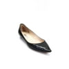 Pre-owned|Jimmy Choo Womens Slip On Pointed Toe Ballet Flats Black Leather Size 38