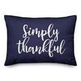 thumbnail image 2 of Creative Products Simply Thankful in Navy 14 x 20 Spun Poly Pillow, 2 of 3