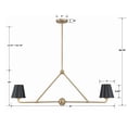 thumbnail image 6 of XAV-B9302-VG Crystorama Lighting Xavier - 2 Light Chandelier In Modern Style-15 Inches Tall and 42 Inches Wide-Vibrant Gold Finish, 6 of 8