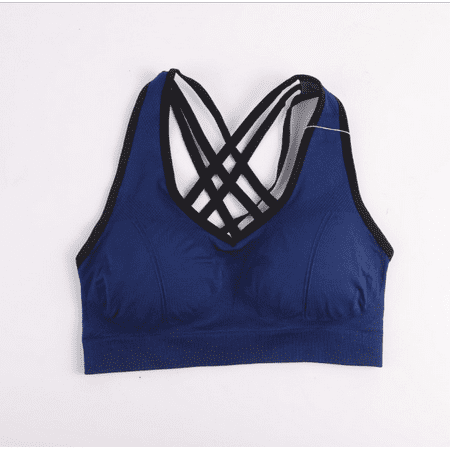 

Women Seamless Padded Strappy Sports Bra Yoga Fitness Running Sportswear top