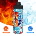 thumbnail image 5 of KLL Hawaiian Style Pattern 18oz Insulated Water Bottle, Stainless Steel Sports Water Cup Flask with Spout and Handle Lid for Sports Travel Car& School, 5 of 7