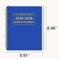 thumbnail image 2 of FeiFu 3Years Monthly Planner Calendar 3Years,Planner With Two-Side Pocket, Monthly Tabs, Sturdy Binding Simplified Monthly Calendar Planner multicolor, 2 of 5