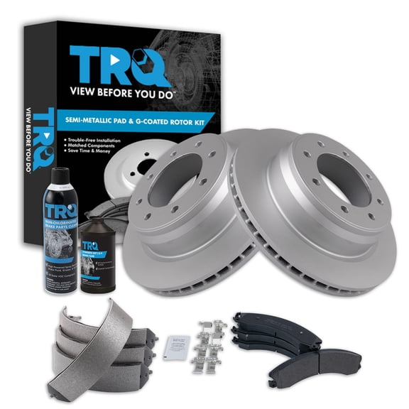 TRQ Rear Brake Pad & Rotor Kit BKA38378 Fits Select 2012-2019 Nissan NV1500 , 2012-2019 Nissan NV2500 , 2012-2019 Nissan NV3500