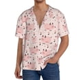 thumbnail image 1 of Fotbe Pig Camisa Estampada de Manga Corta para Hombre, Casual de Verano, Estilo Playero, Sin Arrugas-3X-Large, 1 of 5