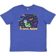 thumbnail image 3 of Inktastic I Love Space Cute Dinos and Planets Youth T-Shirt, 3 of 5