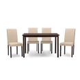thumbnail image 1 of Baxton Studio Andrew Contemporary Espresso Wood Beige Fabric 5 PC Dining Set, 1 of 5
