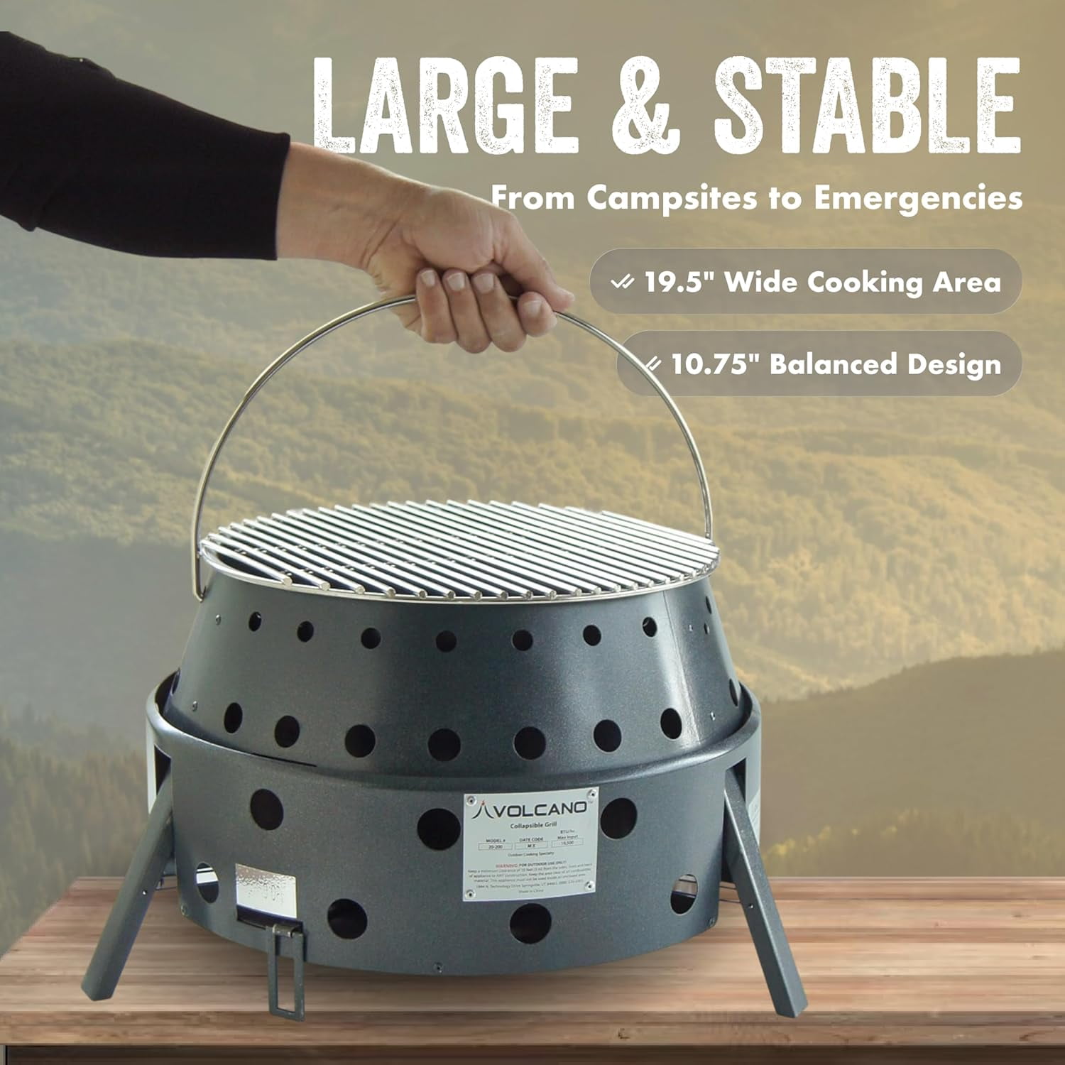 Volcano 2 Collapsible Stove/Grill 20-200
