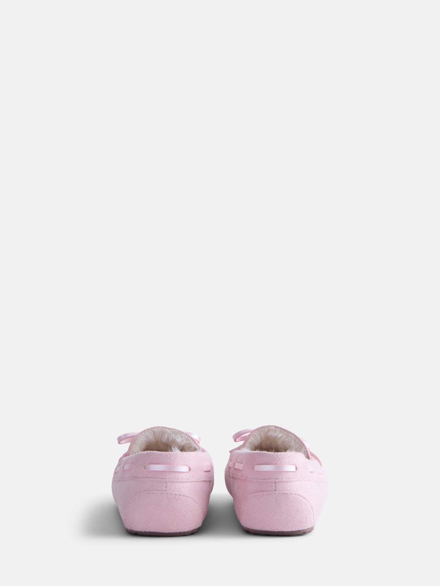 Wonder Nation Little and Big Girls Faux Fur Lined Moccasin Slippers