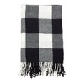 thumbnail image 2 of Fennco Styles Buffalo Plaid Collection Modern Tassel 50 X 60 Inch Throw - Black Throw Blanket For Banquets, Christmas, Special Events And Home D Cor, 2 of 4