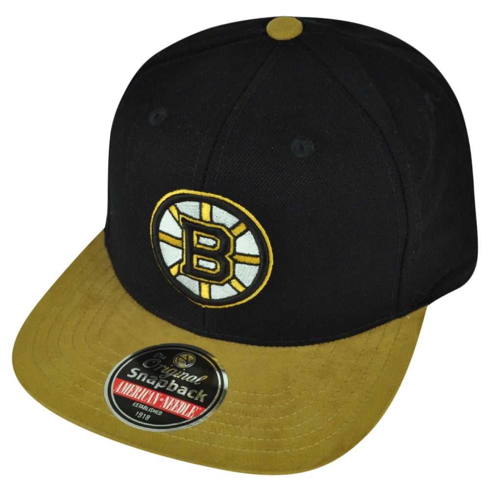 NHL American Needle Boston Bruins Suede Clip Buckle Flat Bill Hat Cap ...