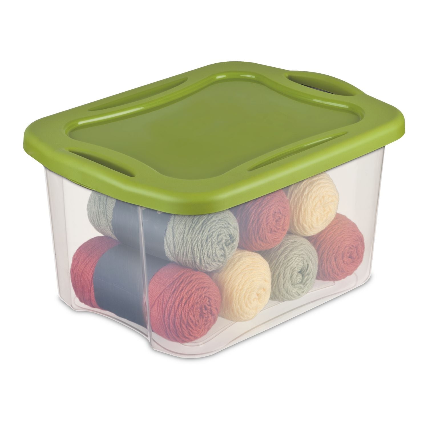 Sterilite Easy Carry 38 Liter Spicy Lime Storage Box, 38L